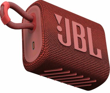 JBL GO 3 červená / Přenosný reproduktor / Bluetooth / výdrž 5 hodin / IPX7