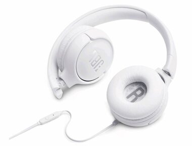 JBL TUNE 500 bílá / sluchátka na hlavu / mikrofon / Siri a Google Now