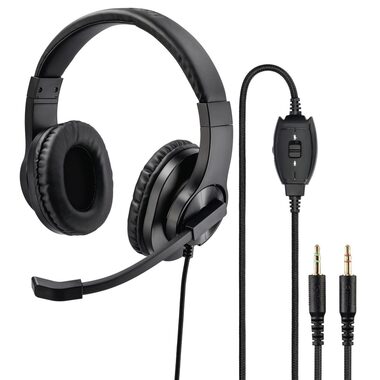 Hama PC Headset HS-P300 stereo černá / tlačítko MUTE/ ovládání hlasitosti