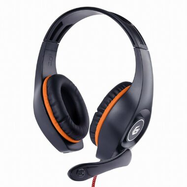 Gembird GHS-05-O černo-oranžová / sluchátka s mikrofonem / 3.5 mm jack / kabel 2 m
