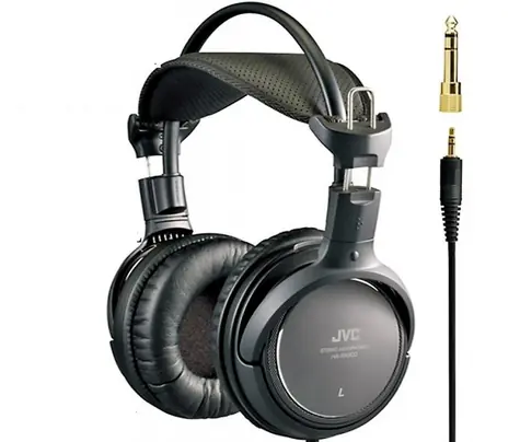 JVC HA-RX700 černá / drátová sluchátka přes hlavu / Jack 3.5mm a 6.3mm / 3.5m