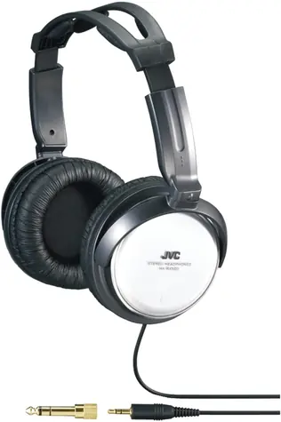 JVC HA-RX500 černo-bílá / sluchátka přes hlavu / jack 3.5 mm a 6.3 mm / 3.5 m