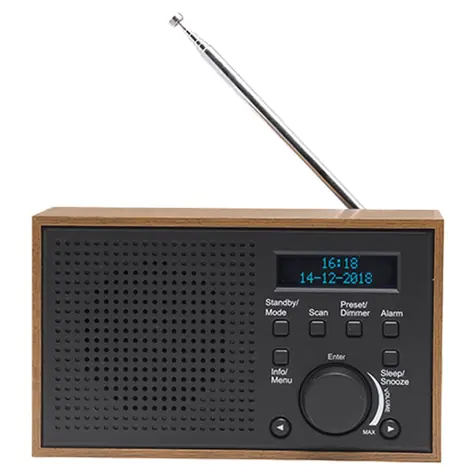 Denver DAB-46 šedá / stolní rádio / DAB+ / FM / síťový adaptér nebo 4x AA baterie