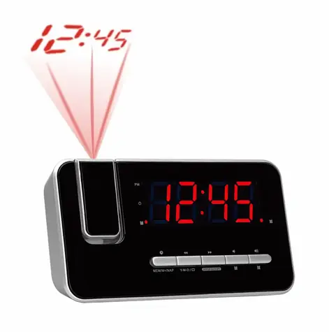 Denver CRP-618 černá / rádiobudík / FM / 1.2" LED displej / projekce hodin na zeď