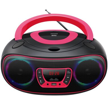 Denver TCL-212BT růžová / rádio / FM / Bluetooth / CD / USB / 2x 2W
