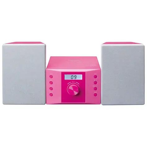 Lenco MC-013 růžová / Stereo micro systém / 5W / FM rádio / CD / AUX IN