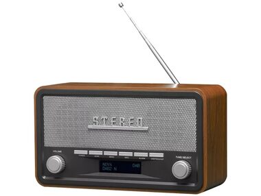 Denver DAB-18 hnědá / FM rádio / 2x 2W / DAB+ / Alarm / RDS / LCD / AUX IN