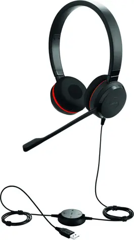 Jabra Evolve 30 II Stereo UC USB-A černá / stereo náhlavní souprava / mikrofon / USB-A + 3.5mm jack