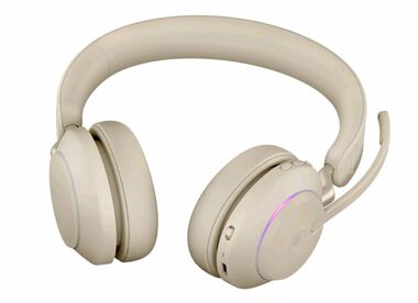 Jabra Evolve2 65 Stereo MS USB-A béžová / stereo náhlavní souprava / mikrofon / Bluetooth / USB-A dongle