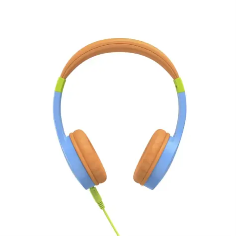 Hama BeeSafe dětská sluchátka modro-oranžová / max. 85dB / 40mm / 3.5 mm jack