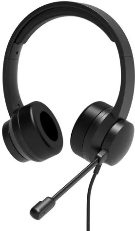 PORT CONNECT 901605 Stereo headset s mikrofonem / USB-A & USB-C / kabel 1.8 m / černá