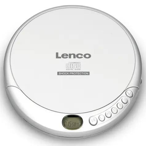 Lenco CD-201 stříbrná / přenosný CD přehrávač / 3.5 mm jack / CD&CD-R&CD-RW