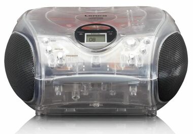 Lenco SCD-24 transparentní / FM rádio / CD přehrávač / 2x2W / 3.5mm jack
