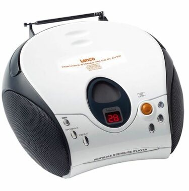 Lenco SCD-24 bílá / FM rádio / CD přehrávač / 2x2W / 3.5mm jack