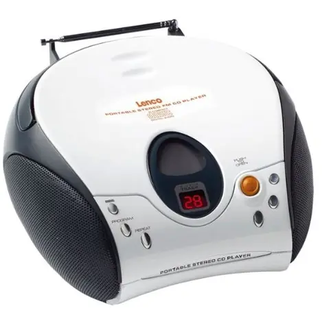 Lenco SCD-24 bílá / FM rádio / CD přehrávač / 2x2W / 3.5mm jack