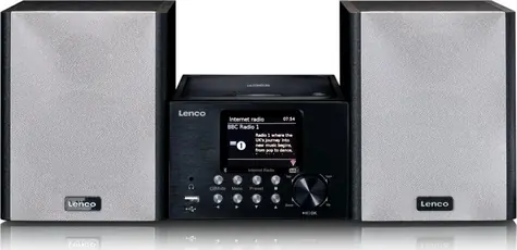 Lenco MC-250 / FM & DAB+ & Internet rádio / CD přehrávač / 2x12.5W / AUX / USB / Bluetooth / Wi-Fi