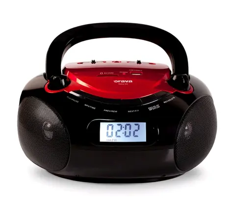 Orava RSU-04 R / Přehrávač s rádiem / USB / SD / AUX / 2x 2.2W RMS
