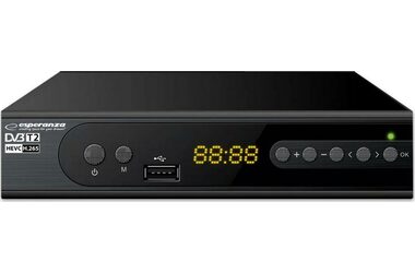 Esperanza EV106R černá / Digitální tuner DVB-T2 / H.265 / HEVC