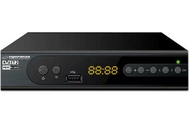 Esperanza EV106P černá / Digitální tuner DVB-T2 / H.265 / HEVC