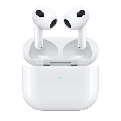 Apple AirPods (2022) 3. generace / bezdrátová sluchátka / BT 5.0 / s lighting nabíjecím pouzdrem