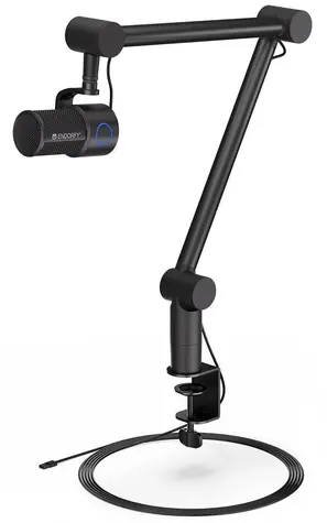 Endorfy Solum Studio černá / streamovací mikrofon s ramenem / kondenzátorový / Pop filtr / USB-C / 3m