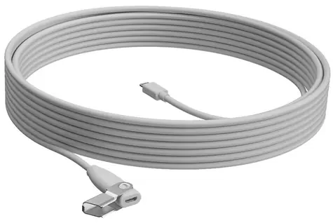Logitech Rally Mic Pod Extension Cable / prodlužovací kabel pro Rally mikrofon / délka kabelu 10m / bílá