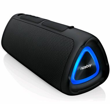 Niceboy RAZE Fusion černá / Přenosný Bluetooth reproduktor / 10W / BT & USB-A & microSD & 3.5mm jack / IPX4 / 1200mAh