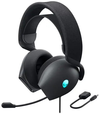 DELL Alienware AW520H černá / Herní headset s mikrofonem / AlienFX / 3.5mm / USB