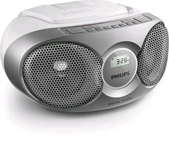 Philips AZ215 stříbrná / Rádio / FM / CD 