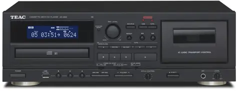 TEAC AD-850-SE / Přehrávač CD a kazet / karaoke / nahrávání na USB 