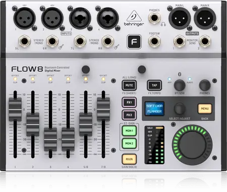 Behringer FLOW 8 / Digitální mixážní pult / 8 kanálů / USB / XLR  / 6.3mm 