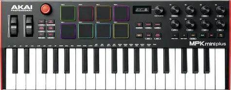 AKAI MPK Mini PLUS Ovládací klávesnice Pad kontrolér MIDI USB černá / 8 padů 