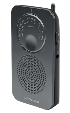 Muse M-01 RS černá / Kapesní rádio / FM / MW / 3.5mm