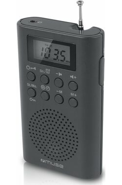 Muse M-03 R černá / Kapesní rádio / FM / budík / LCD / 3.5mm