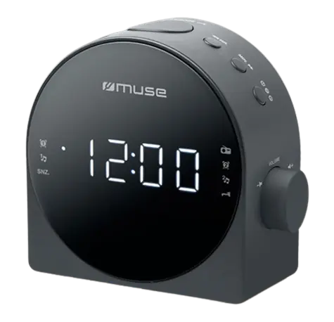 Muse M-185 CR černá / Budík s rádiem / FM / MW / PLL / 3.5mm