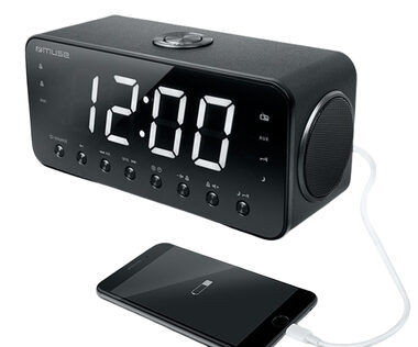 Muse M-192 CR černá / Budík s rádiem / FM / 3.5mm