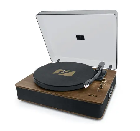 Muse MT-106 BT hnědá / Gramofon / 33 & 45 & 78 RPM / 10W / Bluetooth / 3.5mm / USB / RCA