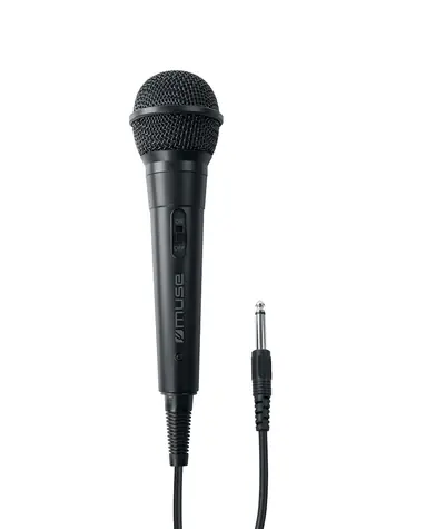 Muse MC-20 B černá / Směrový mikrofon / 6.3mm jack / 3m / doprodej