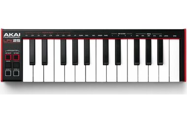 AKAI LPK 25 MKII - Ovládací klávesnice Pad kontrolér MIDI USB černo-červená