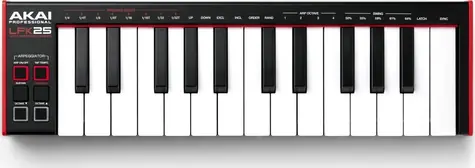 AKAI LPK 25 MKII - Ovládací klávesnice Pad kontrolér MIDI USB černo-červená