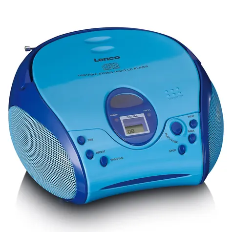 Lenco SCD-24kids modrá / Rádio / FM / CD / 4W / 3.5mm 