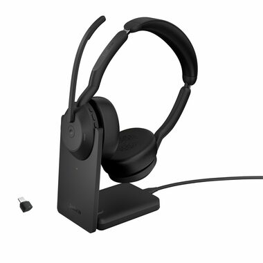 Jabra Evolve2 55 (25599-999-889) černá / Sluchátka / mikrofon / ANC / USB-C / Bluetooth / MS Stereo