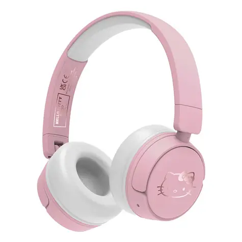 OTL Technologies Hello Kitty růžová / Bezdrátová dětská sluchátka / mikrofon / Bluetooth 5.1