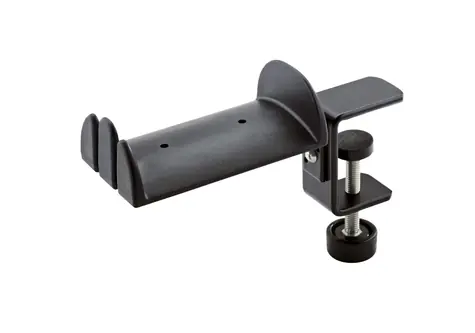 K&M 16090 Držák se svěrkou pro sluchátka černá