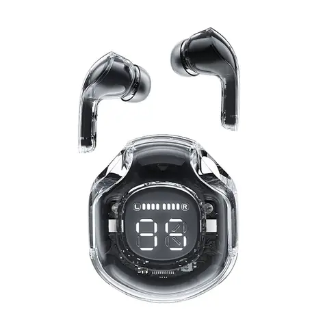 Acefast T8 Crystal černá / Bezdrátová sluchátka / mikrofon / Bluetooth 5.3