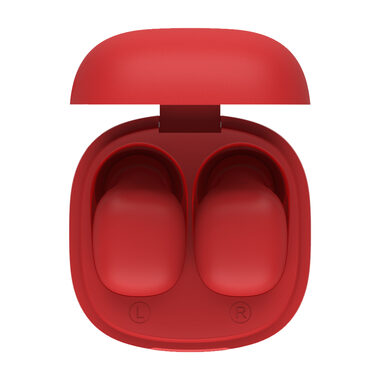 Niceboy HIVE Smarties červená / Bezdrátová sluchátka / mikrofon / BT 5.3 / IPX4