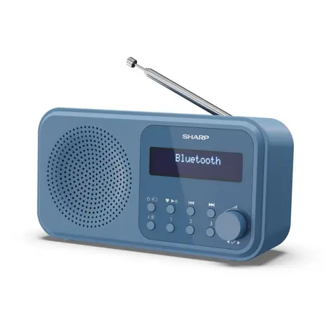 SHARP DR-P420 modrá / Přenosné rádio / 2W / DAB+ / FM / BT / 3.5mm 