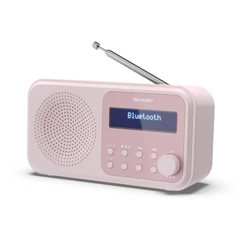 SHARP DR-P420 růžová / Přenosné rádio / 2W / DAB+ / FM / BT / 3.5mm 
