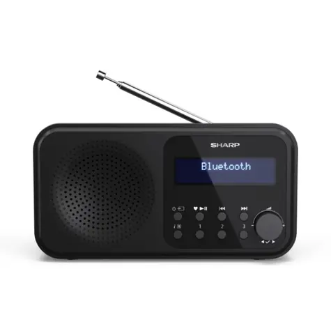 SHARP DR-P420 černá / Přenosné rádio / 2W / DAB+ / FM / BT / 3.5mm 
