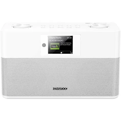 Kenwood CR-ST80DAB bílá / Rádio / FM / DAB+ / BT / AUX / LCD / budík